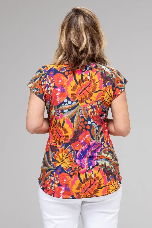 Java Print Short Sleeve Jersey Top