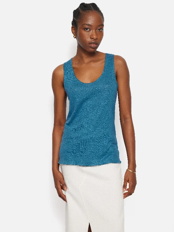 Linen Layering Vest | Blue