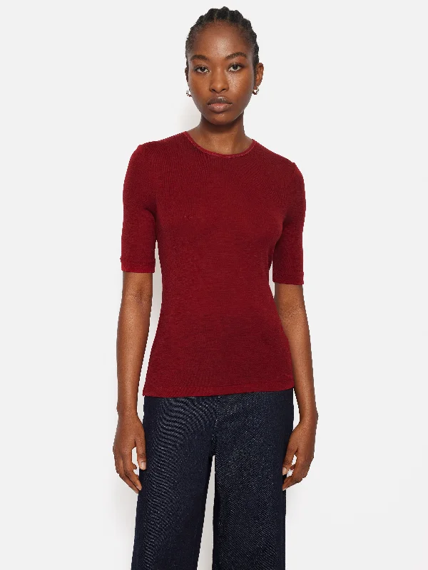 Merino Half Sleeve T-shirt | Red