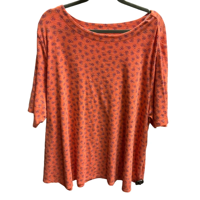 Orange Top Short Sleeve J. Jill, Size 4x