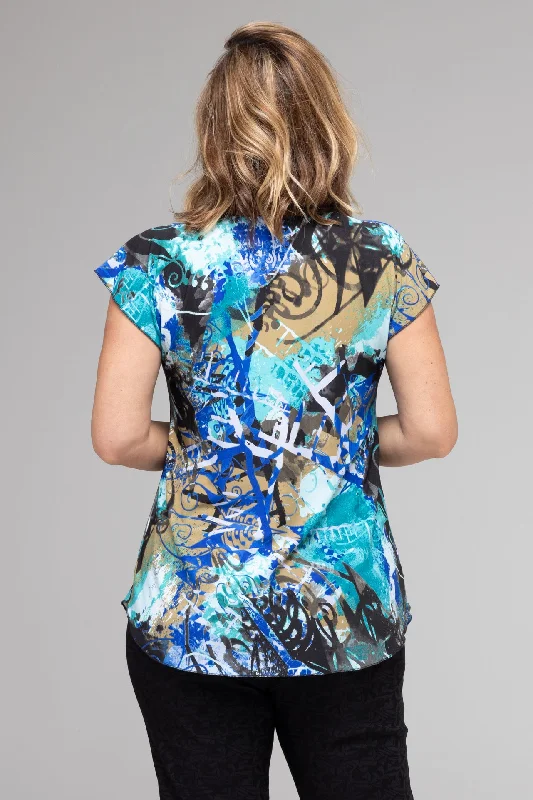 Seachange Print Short Sleeve Jersey Top