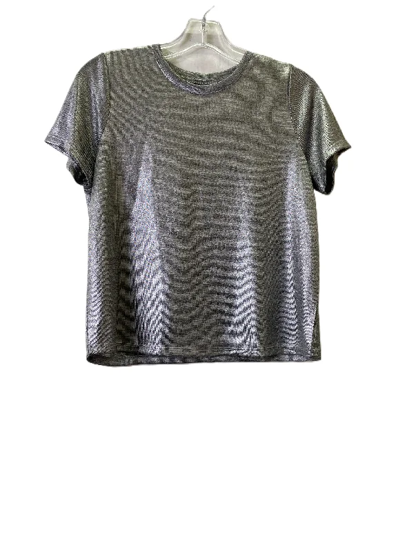 Silver Top Short Sleeve By Porridge, Size: S