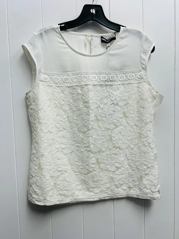 White Top Short Sleeve Karl Lagerfeld, Size Xs