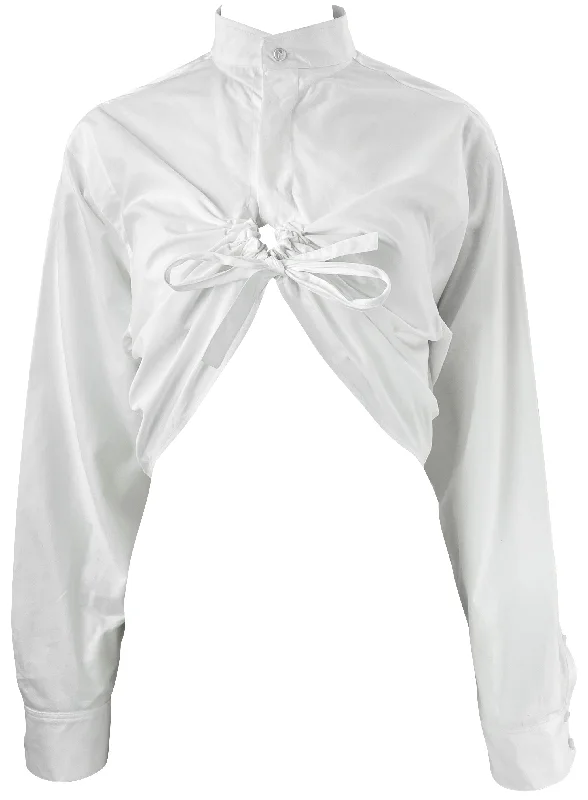 Alaïa Cropped Shirt in White