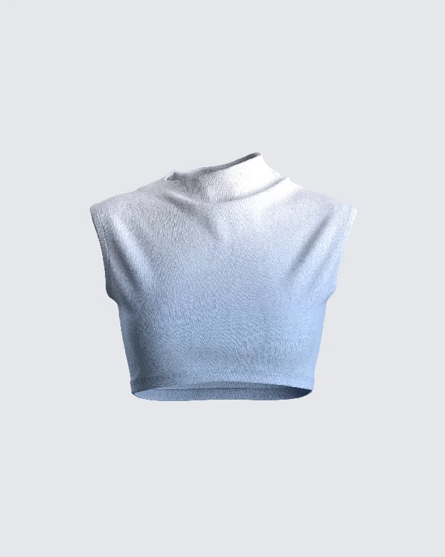 Amarissa Grey Ombre Cropped Top