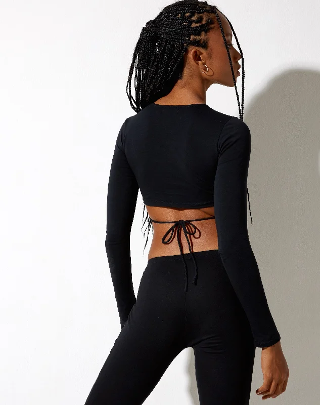 Baye Crop Top in Black Out Of This World