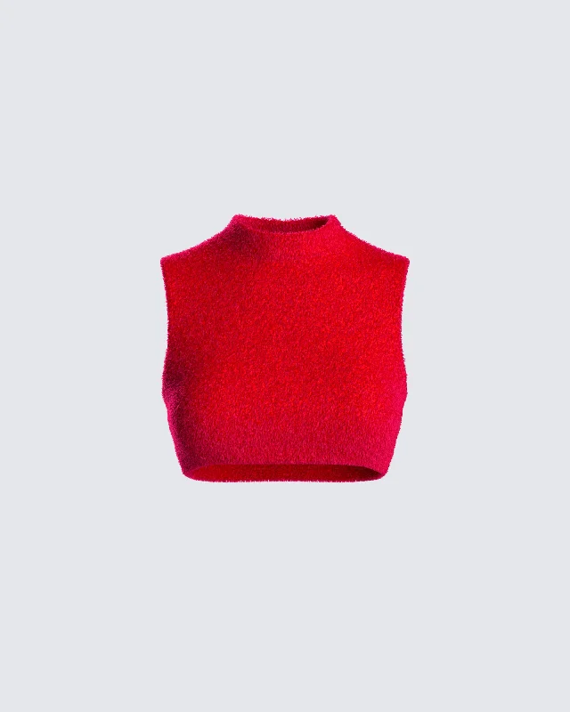 Brielle Red Cropped Top