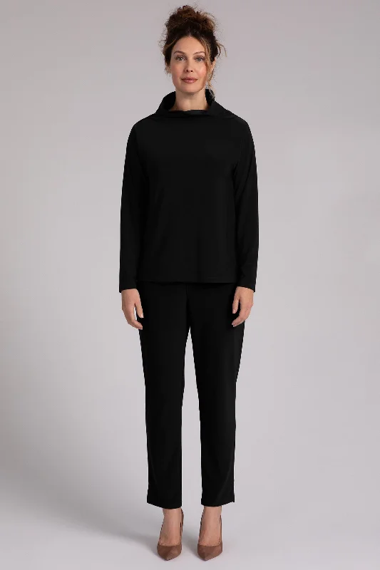 Funnel Neck Top | Black