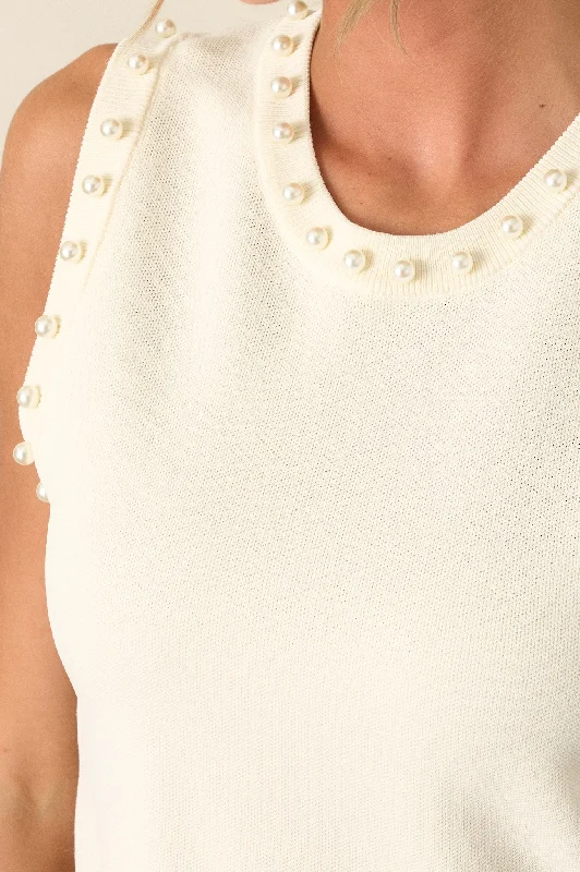 Luminous Glow Ivory Pearl Tank Top