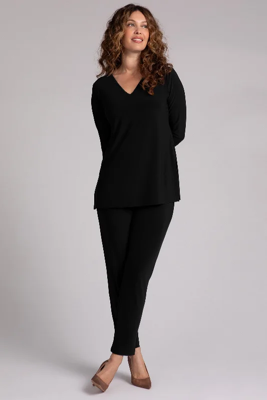 Nu Ideal V-Neck Tunic | Black