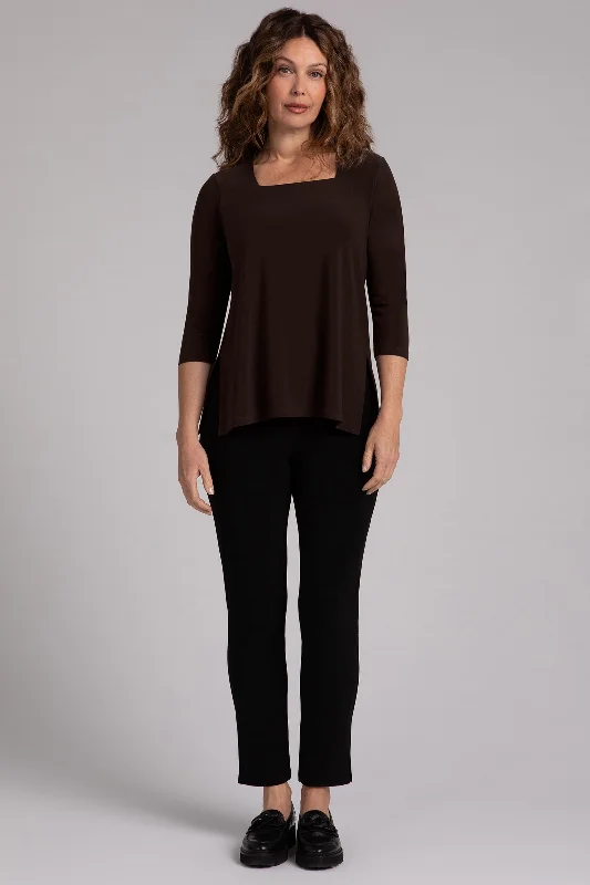 Square Neck Top | Chocolate