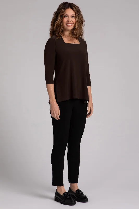 Square Neck Top | Chocolate