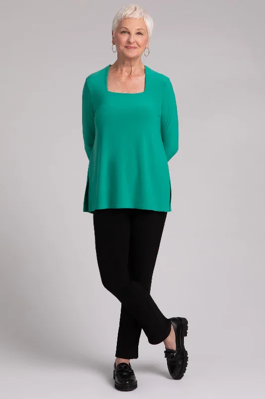 Square Neck Top | Emerald