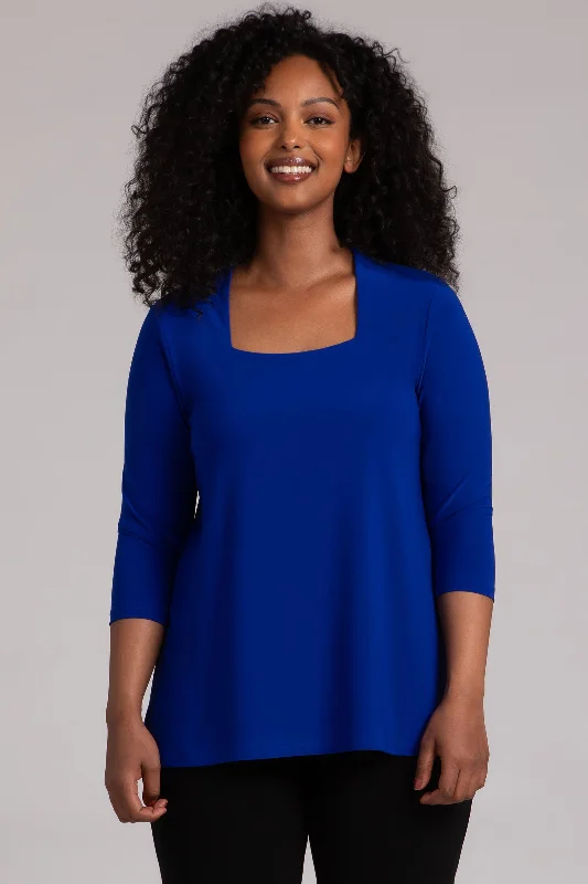 Square Neck Top | Lapis