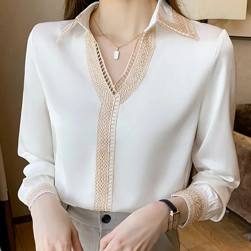 V-Neck Chiffon Blouse