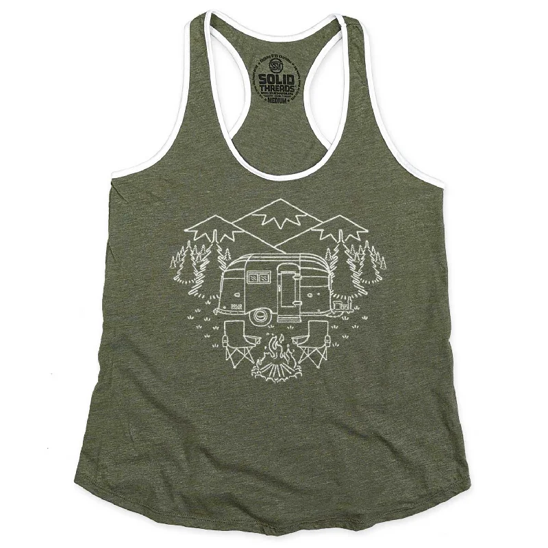 Women's Camp Site Ringer Tank Top