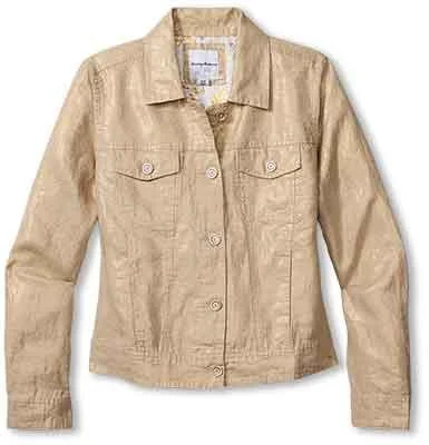 Tommy Bahama Women's Shimmer Two Palms Linen Jacket - Natural