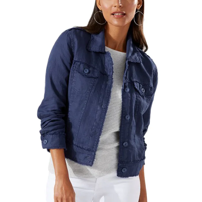 Tommy Bahama Women's Two Palms Raw Edge Jacket - Island Navy