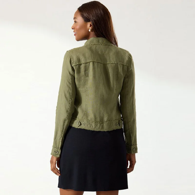 Tommy Bahama Women's Two Palms Raw Edge Jacket - Tea Leaf