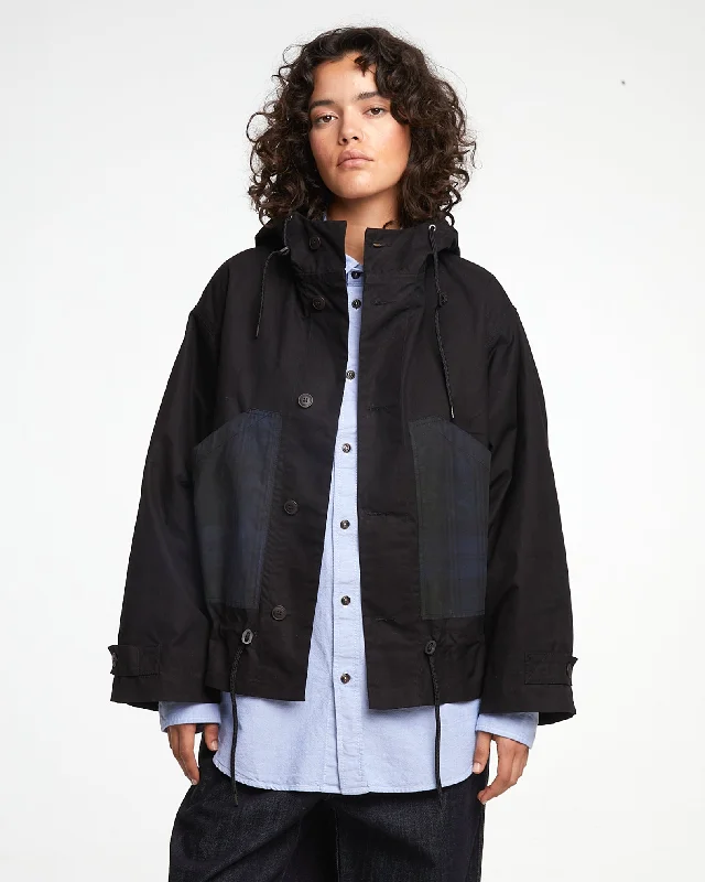 G.o.D Nuclear Rain Jacket Dry Wax Cotton Black