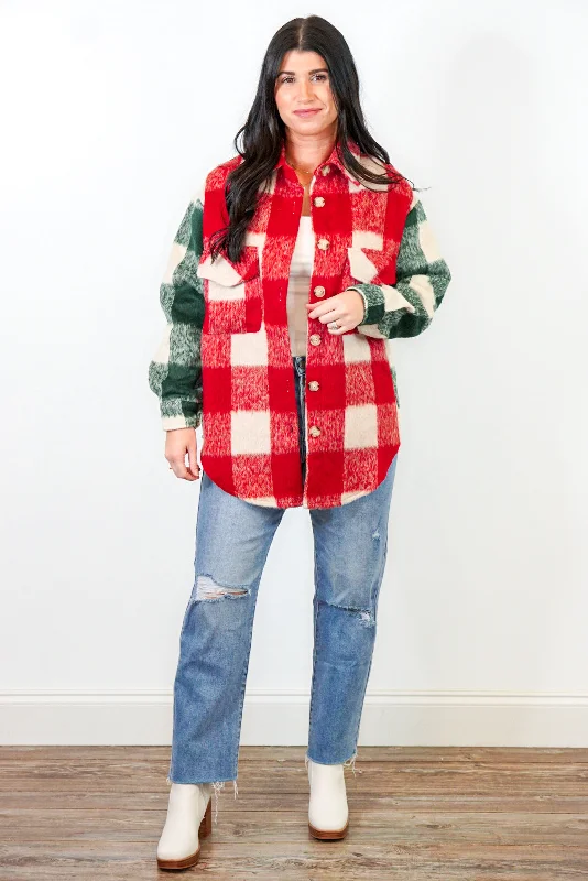 Holiday Season Red Plaid Jacket