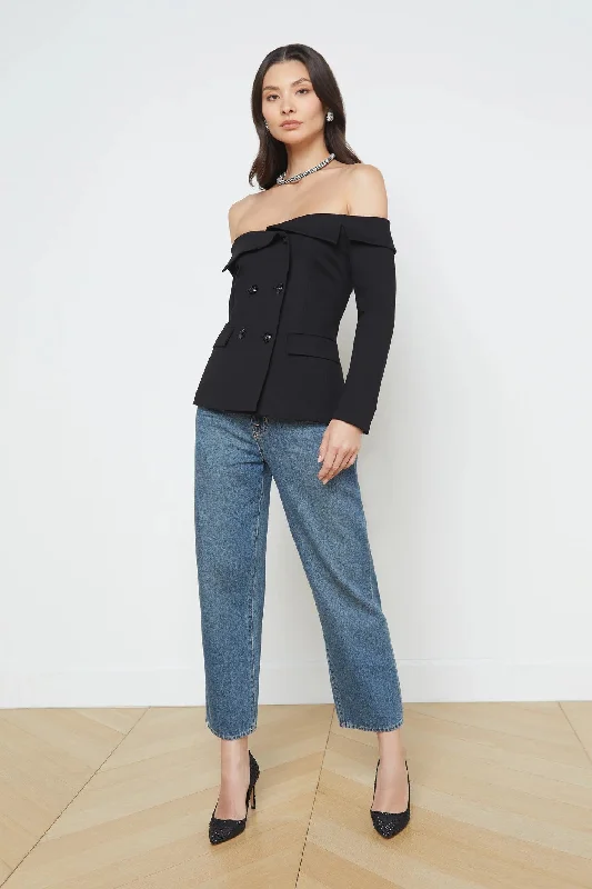 L'Agence Stephan Off Shoulder Blazer