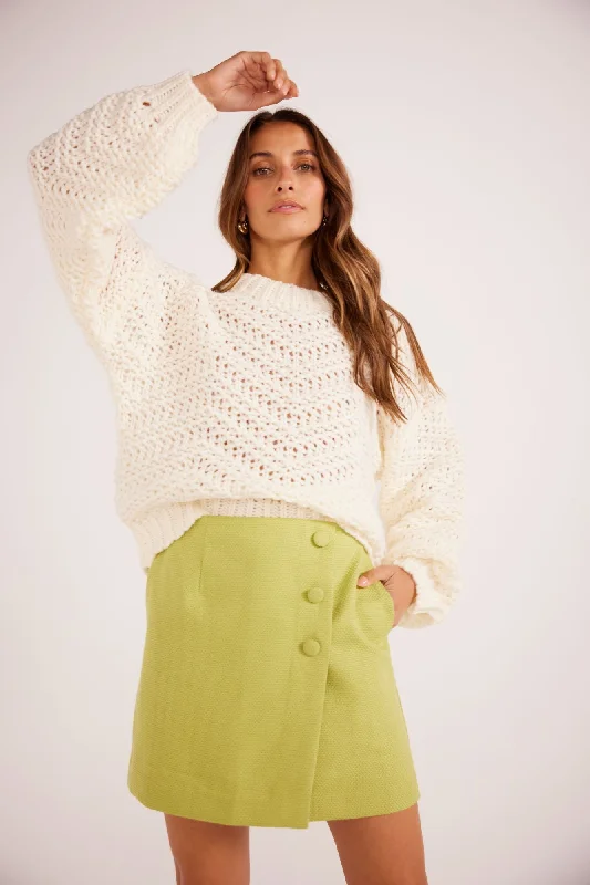 Luna Zig Zag Knit Jumper | Ivory