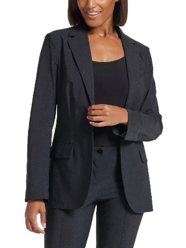 Ness Sparkle Blazer In Black