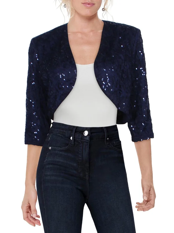 Womens Lace Sequined Bolero