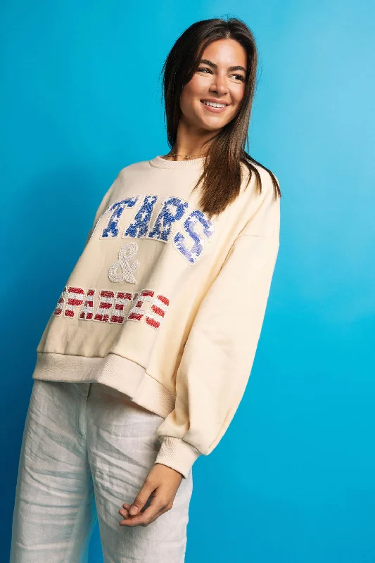 Beige 'Stars & Sparkles' Sweatshirt