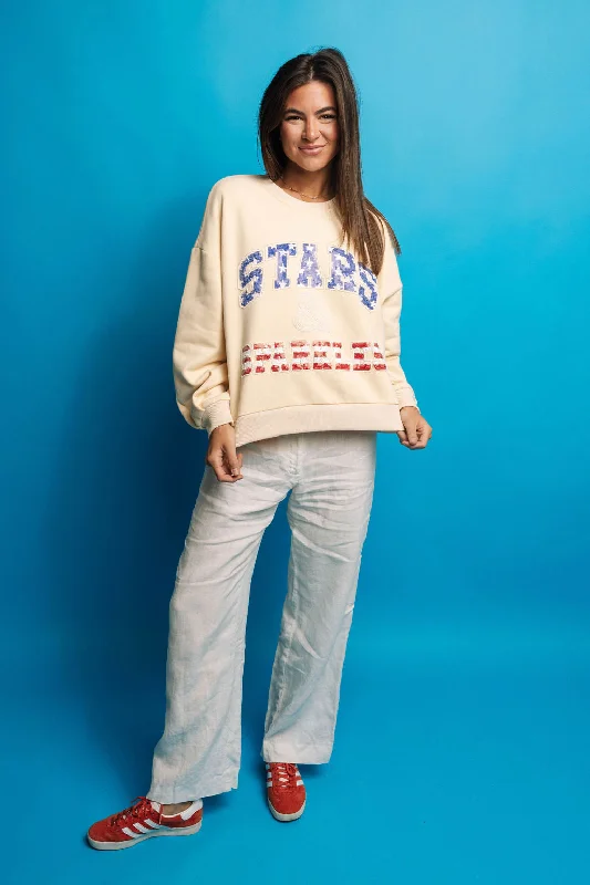 Beige 'Stars & Sparkles' Sweatshirt