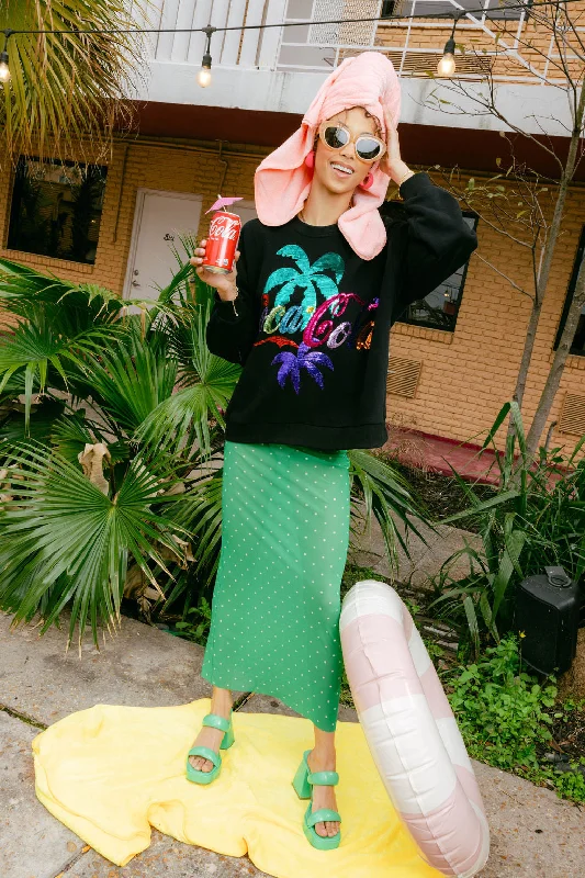 Black Multi Coca-Cola® Palm Tree Sweatshirt