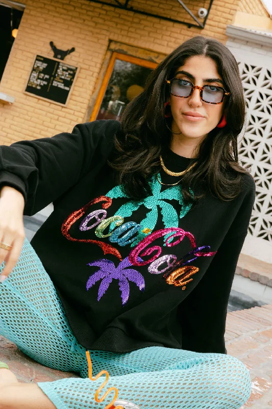 Black Multi Coca-Cola® Palm Tree Sweatshirt