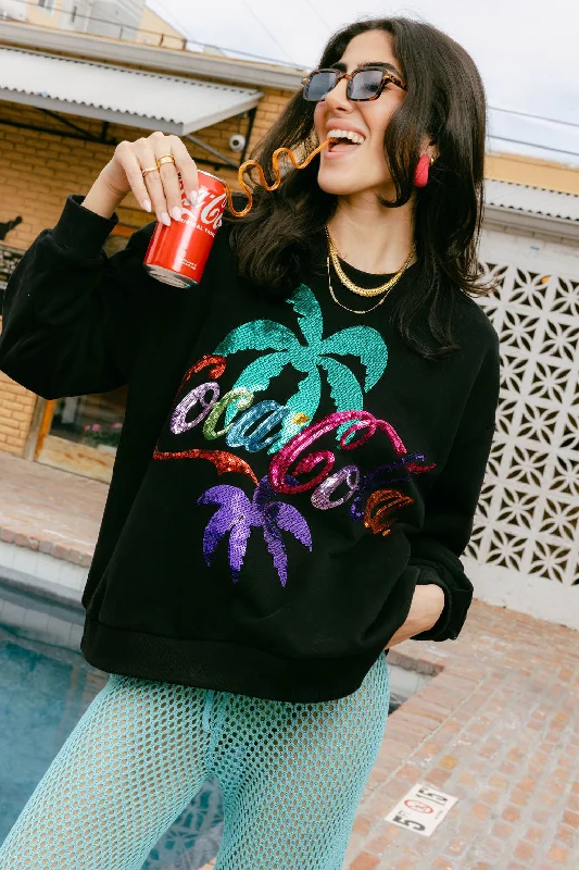 Black Multi Coca-Cola® Palm Tree Sweatshirt