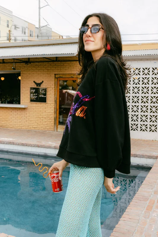 Black Multi Coca-Cola® Palm Tree Sweatshirt