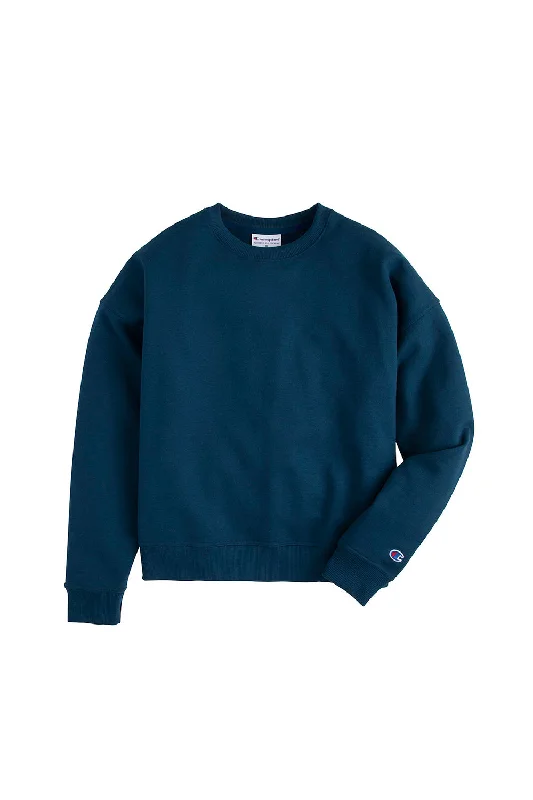 Champion Womens PowerBlend Crewneck Sweatshirt - Late Night Blue