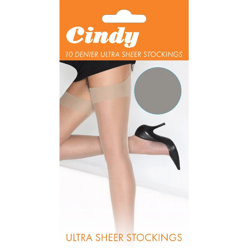 Cindy Womens/Ladies 10 Denier Ultra Sheer Stockings (1 Pair)