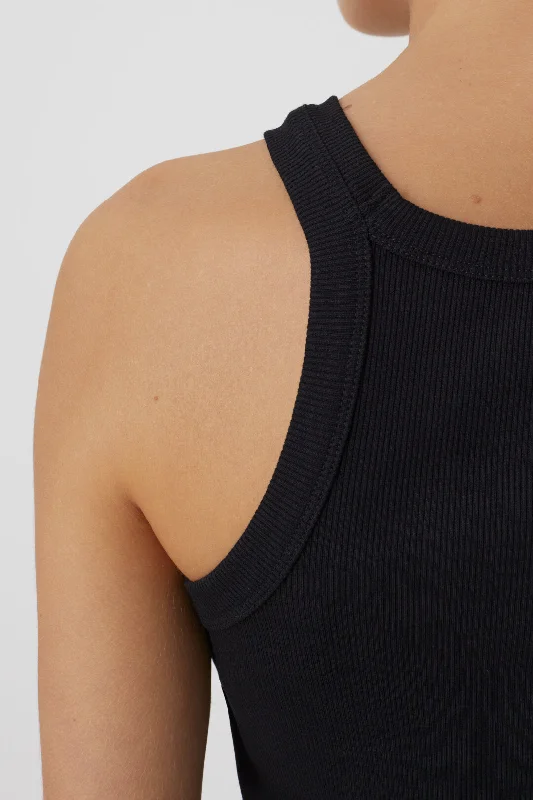 Closed Black Racer Tank