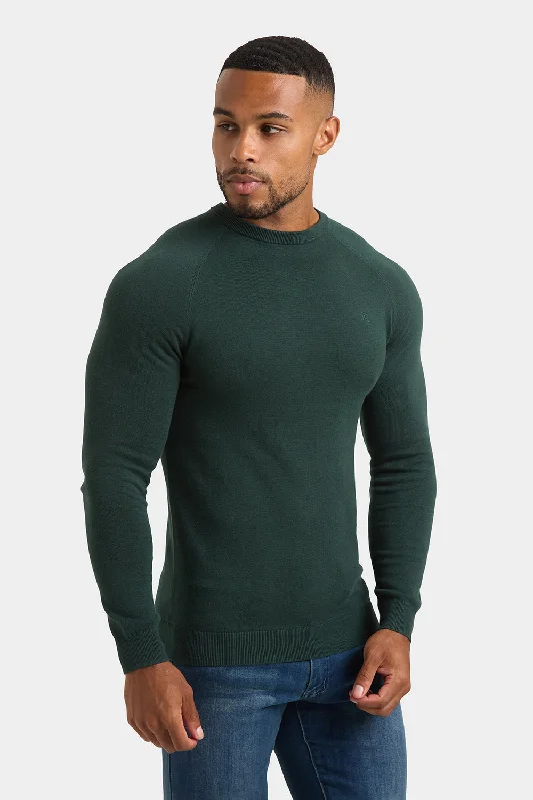 Cotton Crew Neck in Green