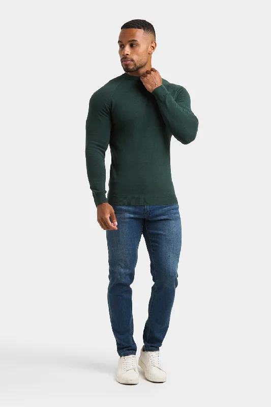 Cotton Crew Neck in Green