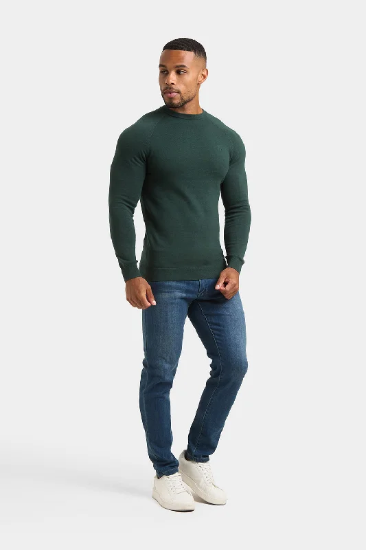 Cotton Crew Neck in Green