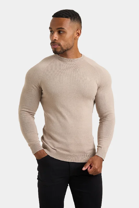 Cotton Crew Neck in Neutral