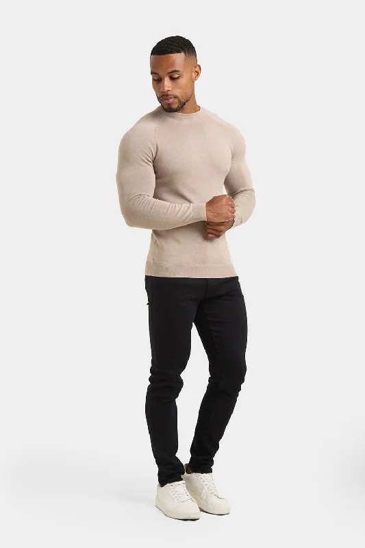 Cotton Crew Neck in Neutral