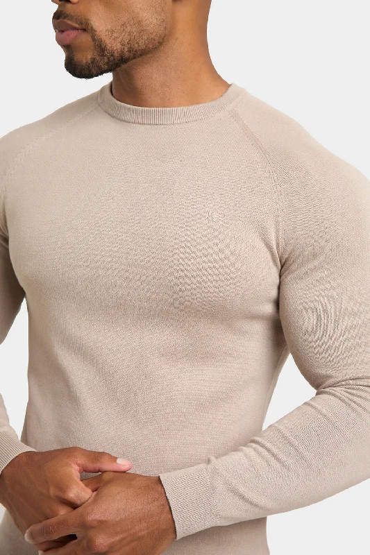 Cotton Crew Neck in Neutral