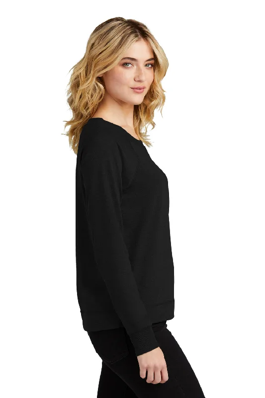 District Womens French Terry Crewneck Sweatshirt - Black