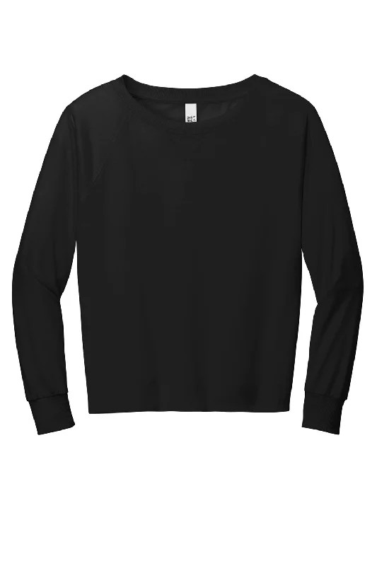 District Womens French Terry Crewneck Sweatshirt - Black