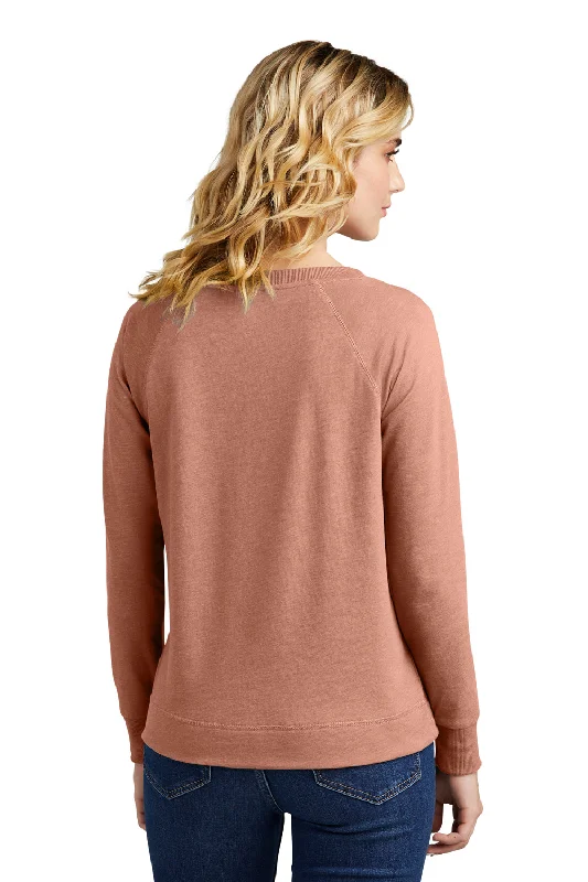 District Womens French Terry Crewneck Sweatshirt - Heather Nostalgia Rose