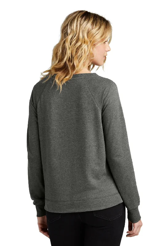 District Womens French Terry Crewneck Sweatshirt - Washed Coal Grey