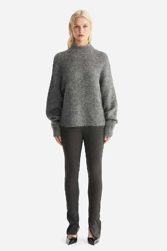 Ena Pelly Nicola Mohair Knit - Charcoal