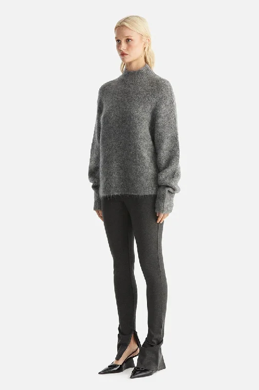 Ena Pelly Nicola Mohair Knit - Charcoal